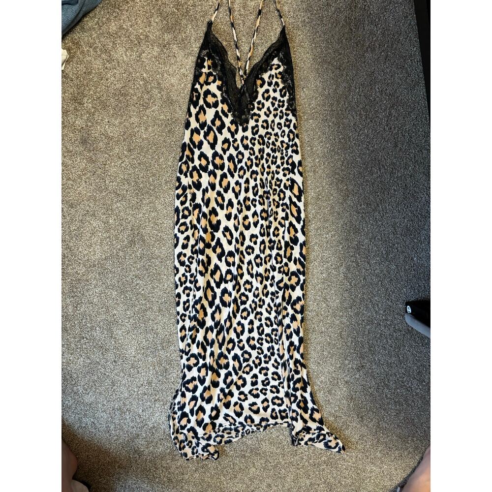 Victoria Secret Leopard Print Mini Dress With Lace